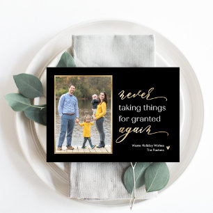 Never Again Editable Colour Holiday Photo Card