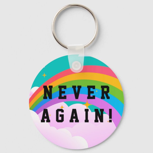 NEVER AGAIN KEY RING (Front)