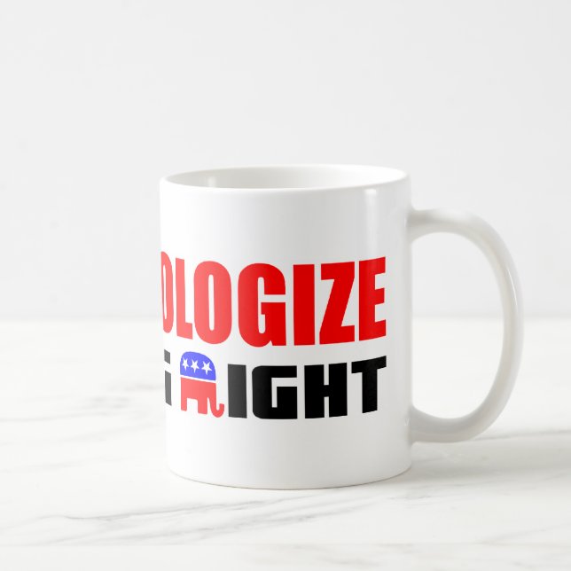 Never Apologise! Coffee Mug (Right)