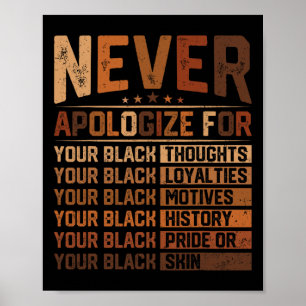 Never Apologise For Your Black History Juneteenth Poster