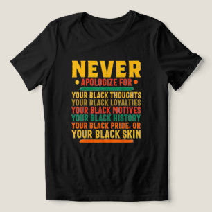 Never apologise for your black history Tri-Blend shirt