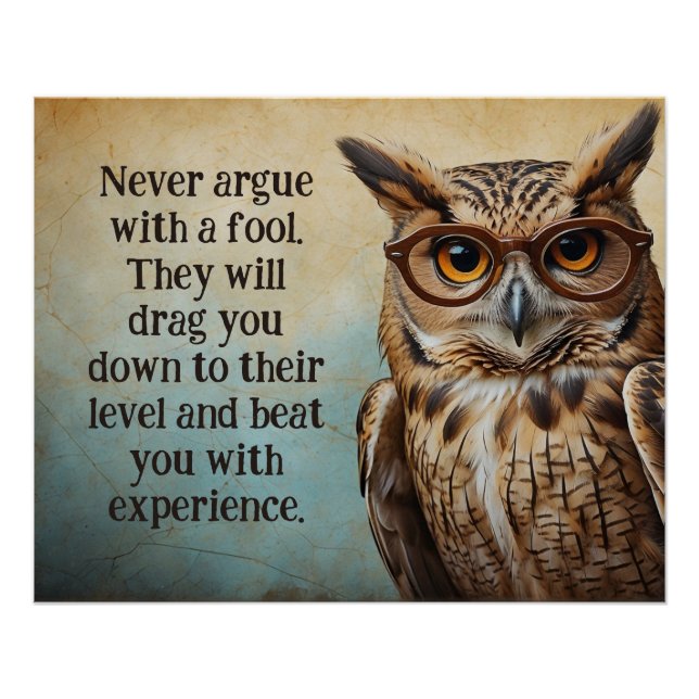 Never Argue with a Fool Poster (Front)