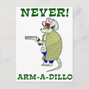 Never Arm-A-Dillo Postcard