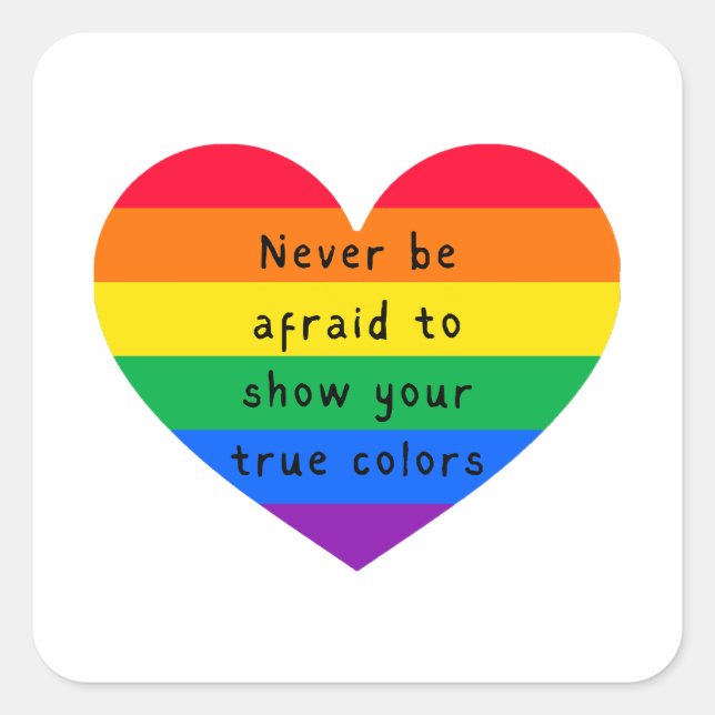 Never be Afraid Square Sticker (Front)