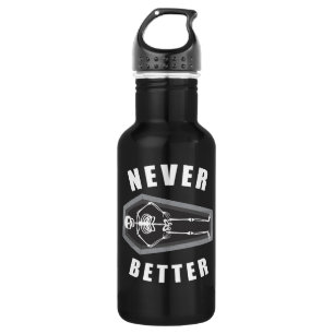 Never Better Dead Inside Skeleton Halloween 532 Ml Water Bottle