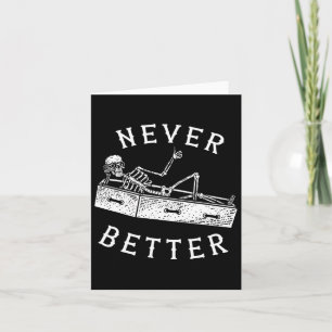 Never Better Fun Skeleton Halloween Costume Men Wo Card