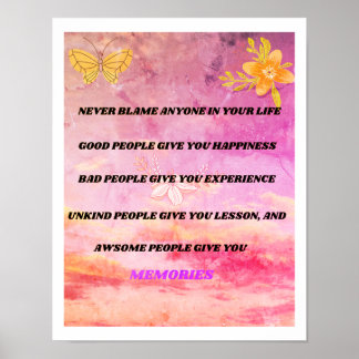 Never Blame anyone in your life  Poster