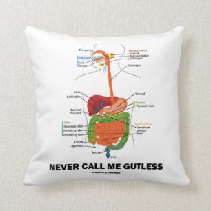 Never Call Me Gutless (Digestive System Humour) Cushion