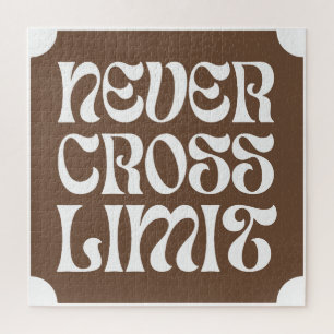 Never Cross Limit Mindset Quote Jigsaw Puzzle