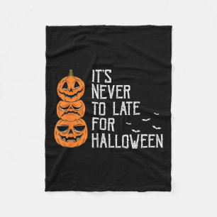 Never Delayed Funny Halloween Procrastinator Theme Fleece Blanket