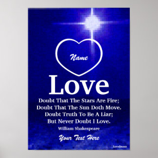Never Doubt I Love You Poster-Customise Poster