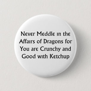 Never Dragons 6 Cm Round Badge