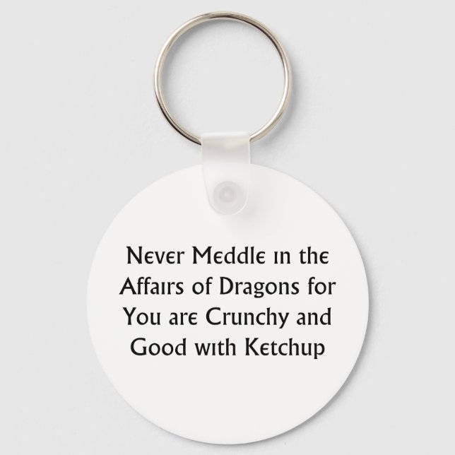 Never Dragons Key Ring (Front)
