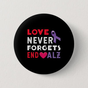 Never End Alzheimer End Heimer Heimers Awareness  6 Cm Round Badge