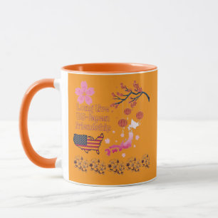 Never ending friendship orange mug