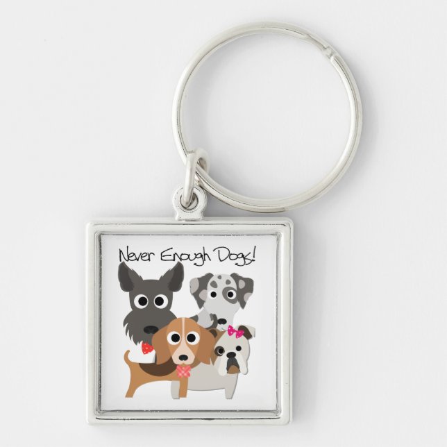 Never Enough Dogs Key Ring (Front)