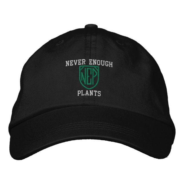 Never Enough Plants Embroidered Baseball Hat (Front)