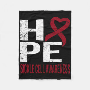 Never Ever Ever Give Up Hope Sickle Cell Awareness Fleece Blanket