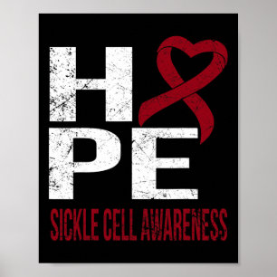 Never Ever Ever Give Up Hope Sickle Cell Awareness Poster
