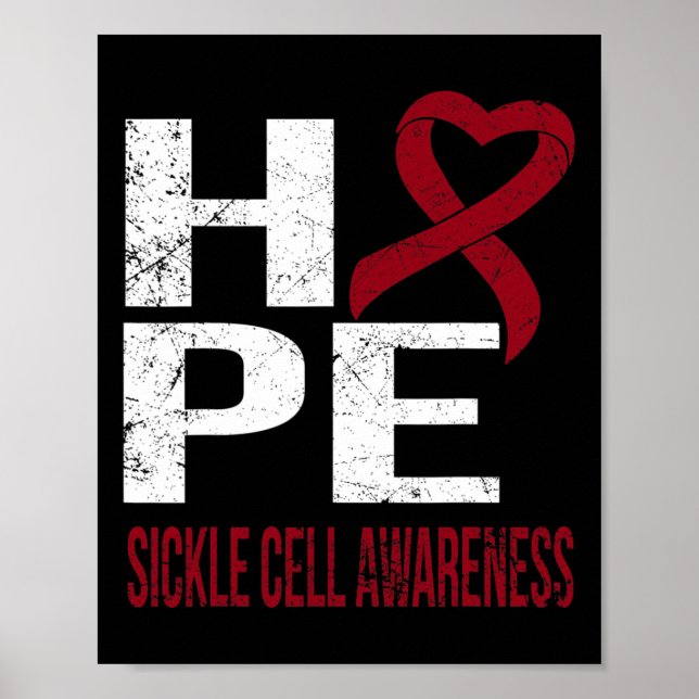 Never Ever Ever Give Up Hope Sickle Cell Awareness Poster (Front)