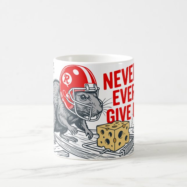 Never ever give up 2 coffee mug (Center)