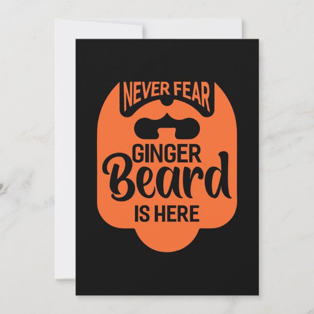 Never Fear Ginger Beard Is Here Invitation (Front)