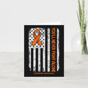 Never Fight Alone Blood Cancer Leukaemia Awareness Card