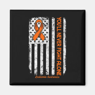 Never Fight Alone Blood Cancer Leukaemia Awareness Magnet