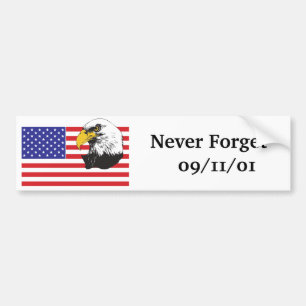 Never Forget   09/11/01 Bumper Sticker