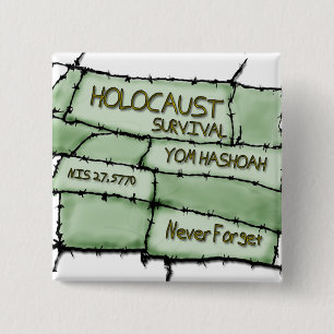 Never Forget 15 Cm Square Badge