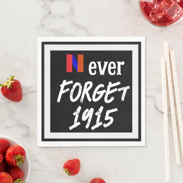 Never Forget 1915 Paper Napkin (Insitu)