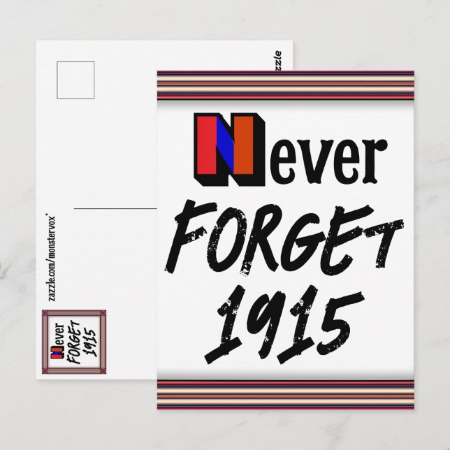 Never Forget 1915 Postcard (Front/Back)
