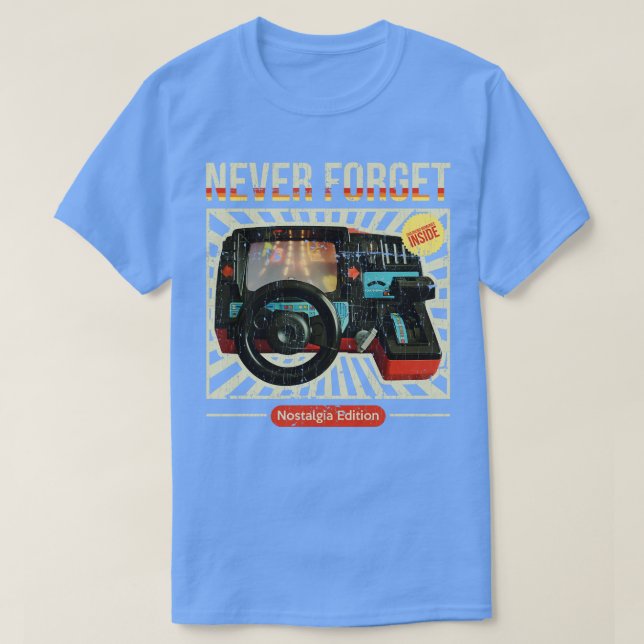 Never Forget 80s  Racing Simulator T-Shirt (Design Front)