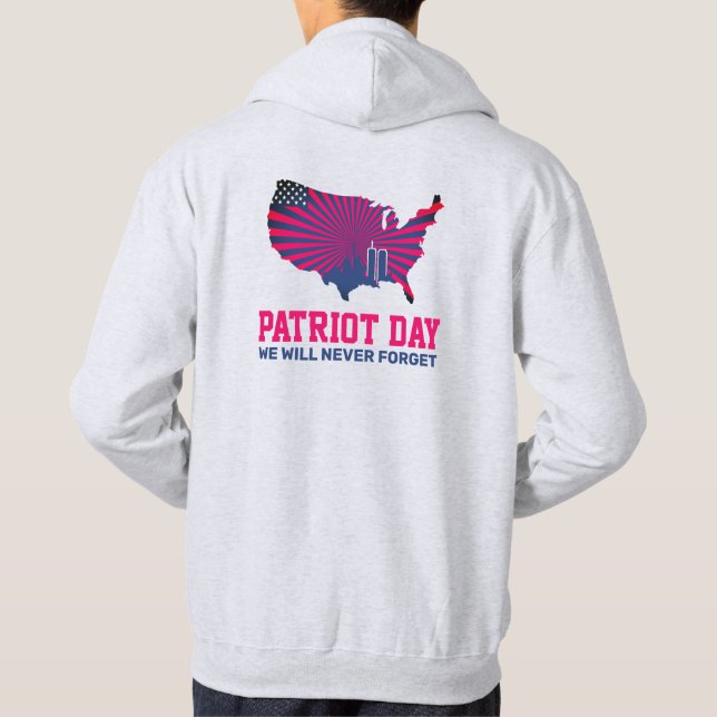 Never Forget 911 20th Anniversary Patriot Day 2021 Hoodie (Back)