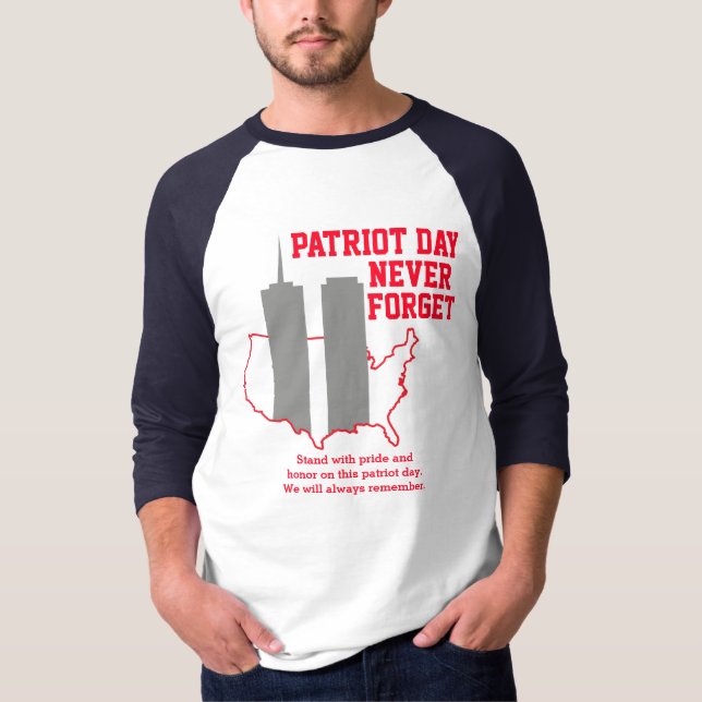 Never Forget 911 20th Anniversary Patriot Day 2021 T-Shirt (Front)
