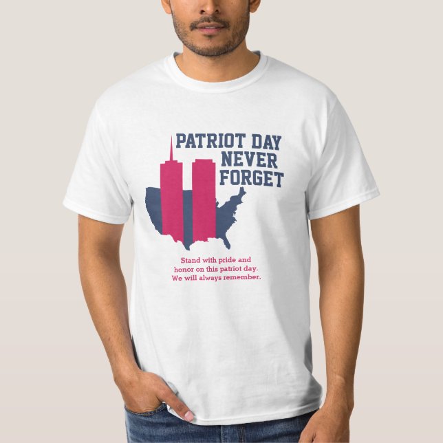Never Forget 911 20th Anniversary Patriot Day 2021 T-Shirt (Front)