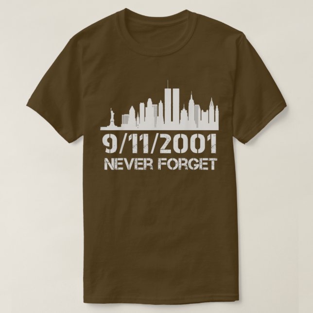Never Forget 911 20th Anniversary Patriot Memorial T-Shirt (Design Front)