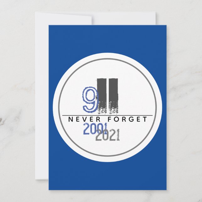 Never Forget 911Grey World Trade Centre Invitation (Front)
