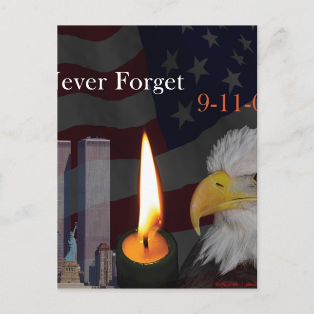 Never Forget 9-11-01 Postcard (Front)