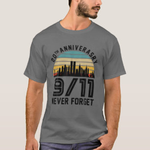 Never Forget 9-11-2001 20Th Anniversary Vintage T-Shirt