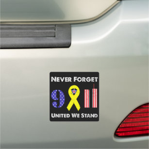 Never Forget 9 11 United We Stand Car Magnet