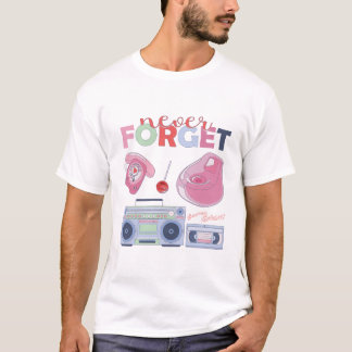 Never Forget Cassette Floppy Disc VHS CD T-Shirt