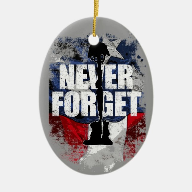 Never Forget Ceramic Ornament (Front)