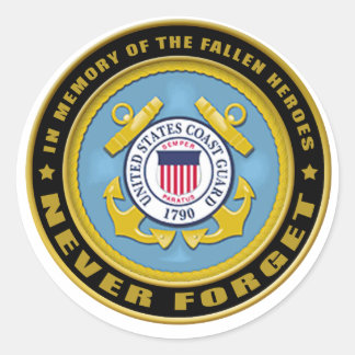 Never Forget Coast Guard copy Classic Round Sticker