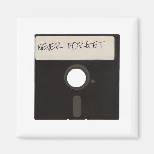 Never Forget Computer Floppy Discs Magnet