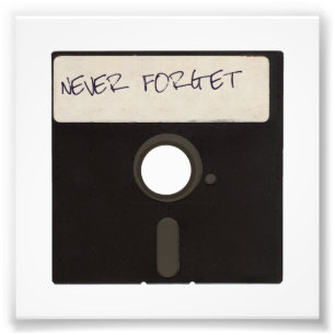 Never Forget Computer Floppy Discs Photo Print