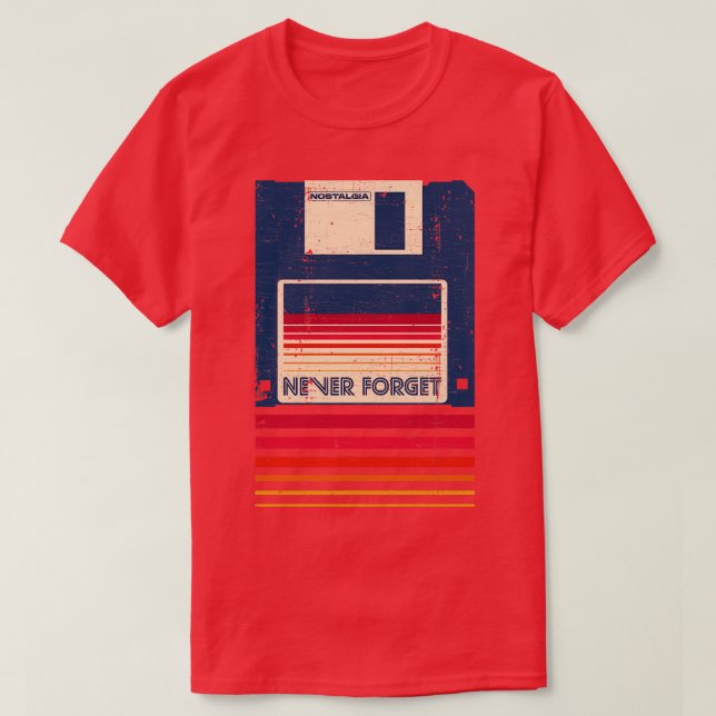 Never Forget Floppy Disc T-Shirt (Design Front)