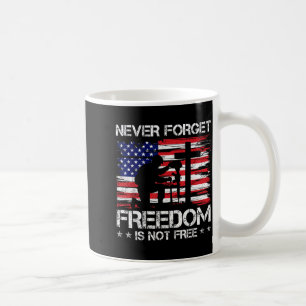 Never Forget Freedom is Not USA Flag Memorial Day Coffee Mug