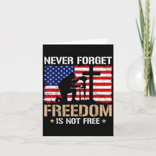 Never Forget Freedom Isnt Memorial Day Flag US Card