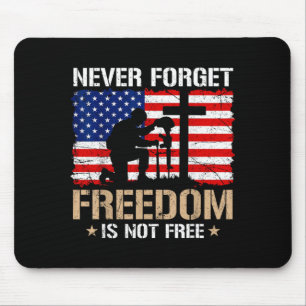 Never Forget Freedom Isnt Memorial Day Flag US Mouse Pad